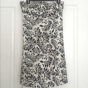 Vineyard Vines Silk Dress w/ Removable Straps Ivory & Navy Size 4